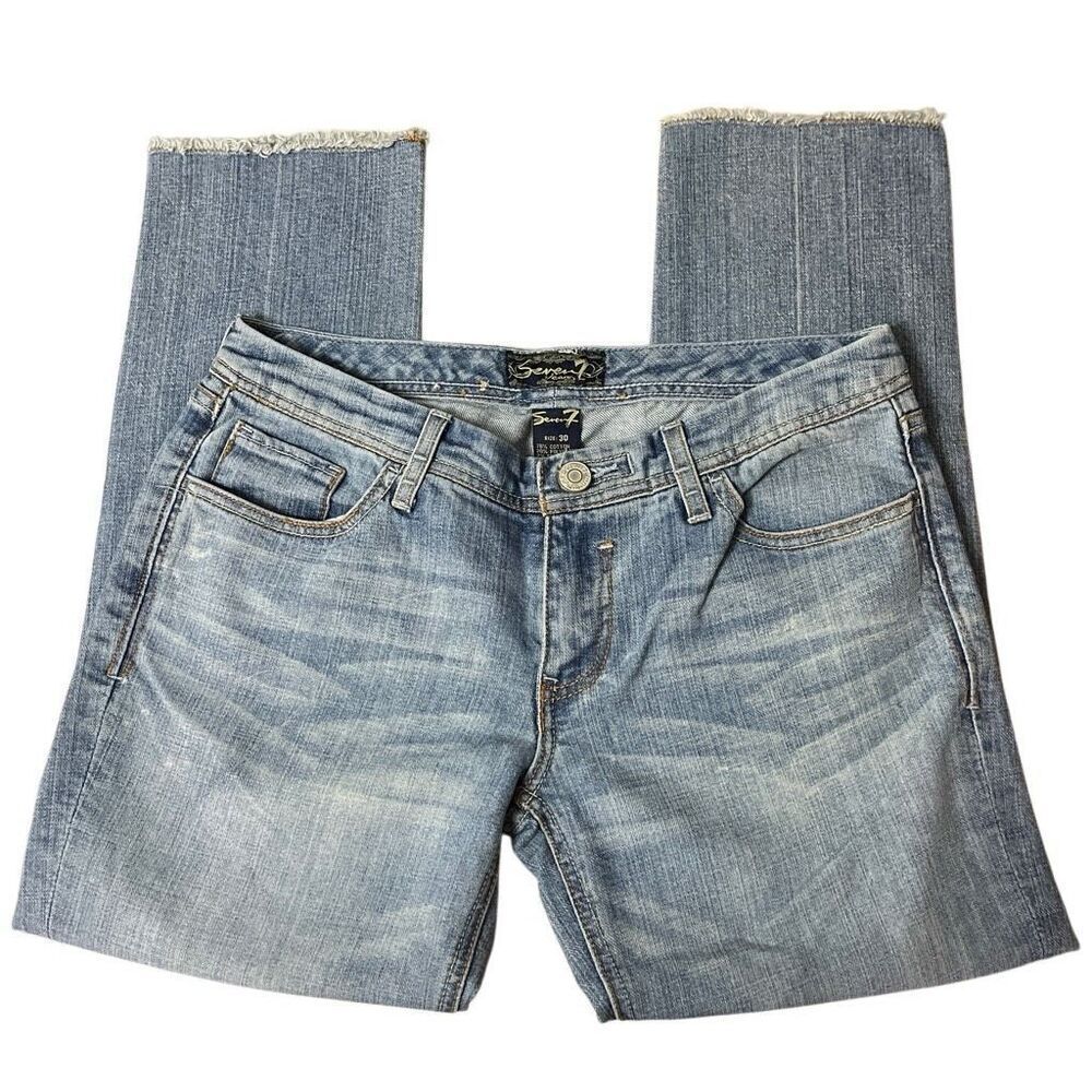 VNT Y2K 7Seven Light Colored Faded Low Rise Jean Size 30